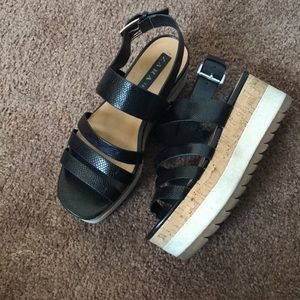 ZARA Platform wedges sandals